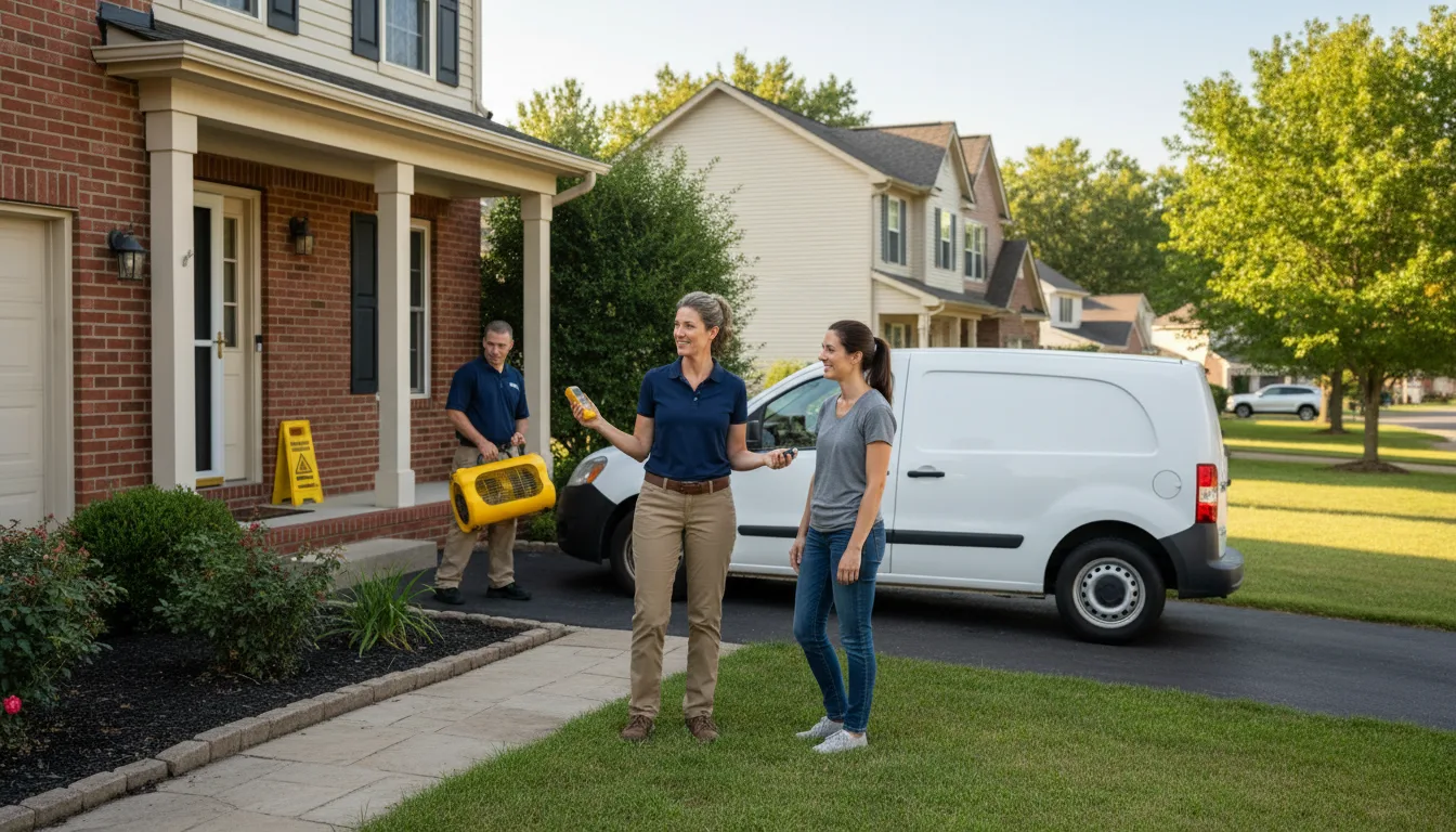 Residential water damage restoration in Schlater, MS
